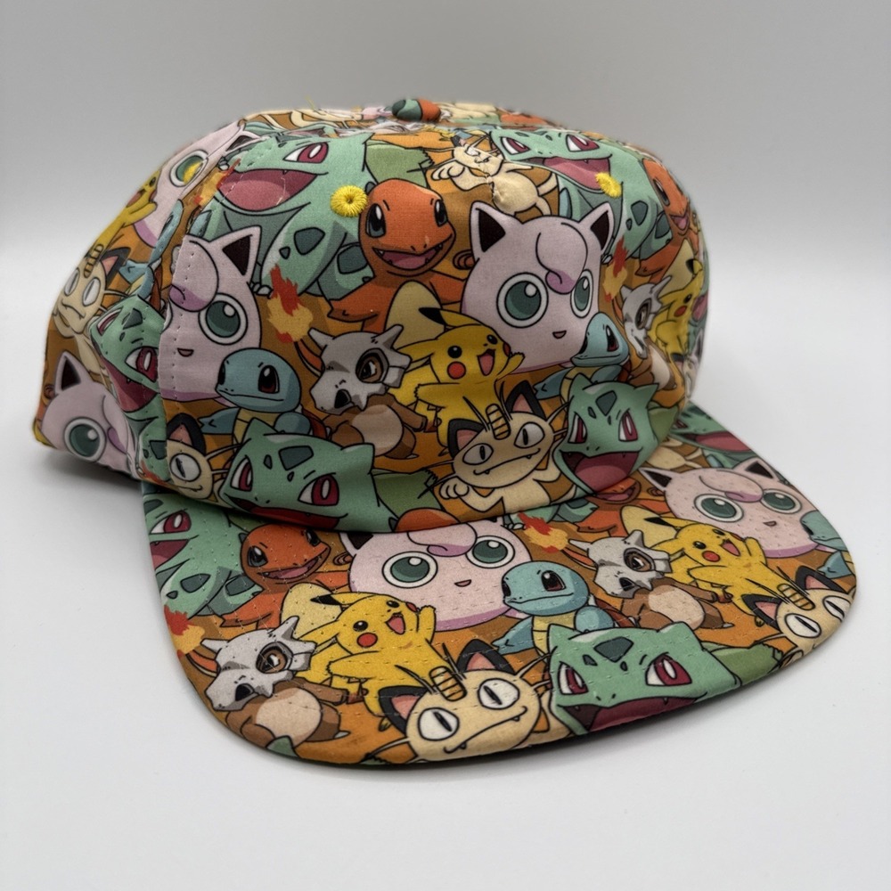 Pokemon SnapBack All Over Print Hat Pikachu Charizard AOP 2018 Adult Size